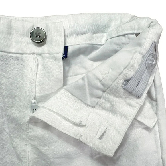 Janie & Jack | White Linen Cotton Shorts (3) - Picture 2 of 5